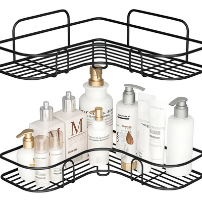 Kit 2 Suporte Porta Shampoo De Canto