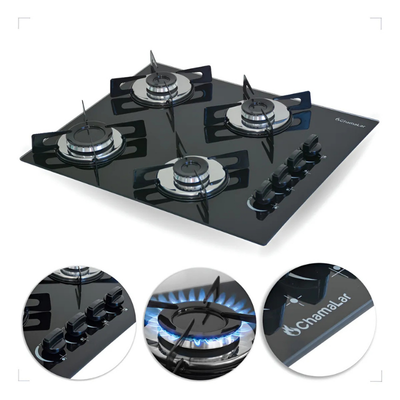 Cooktop 5 Bocas Mesa De Vidro Atlas Agile Up Bivolt