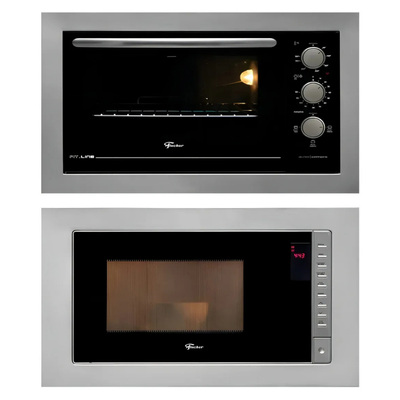 Kit Micro-ondas Embutir E Forno Elétrico Fischer Inox