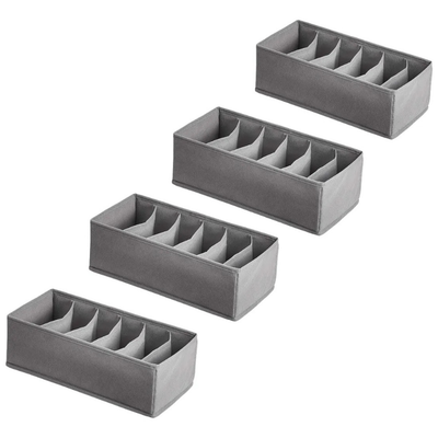 Kit 4 Colmeia Organizadores Gaveta Calcinha Cueca Meia Roupa Cinza