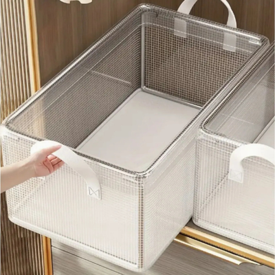 Cesto Transparente Durável Reforçadas Empilhável P/roupas,